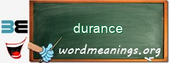 WordMeaning blackboard for durance